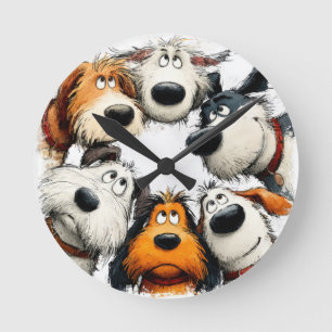 Whimsical Dog Wall Clock
