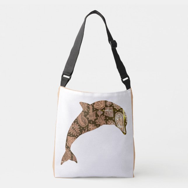 Whimsical Dolphin Crossbody Bag (Front)