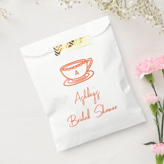 Whimsical Doodle Bridal Shower Tea Favour Bag (Sealed)