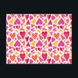 Whimsical Doodle Hearts with Patterns and Texture Postcard<br><div class="desc">This pretty, whimsical pattern has interlocking hearts done in a doodle style. They're made in shades of purple, pink, orange and yellow on an off-white background. Some hearts have polka dots, others plaid or stripes. They all seem to float around each other and interlock on this sweet, fun design that...</div>