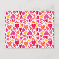 Whimsical Doodle Hearts with Patterns and Texture