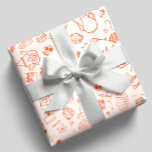 Whimsical Doodle Style Tea Party Wrapping Paper<br><div class="desc">Whimsical doodle style tea party wrapping paper,  with cakes,  teacups,  and teapots</div>