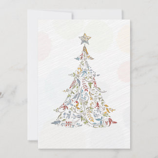 whimsical doodles christmas tree holiday card