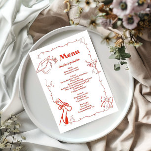 Whimsical Doodles style Hand Drawn Graduation Menu