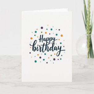 Whimsical Dots Birthday Card