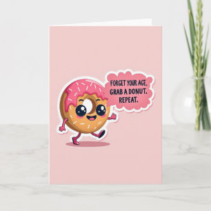 Whimsical Doughnut Birthday Card