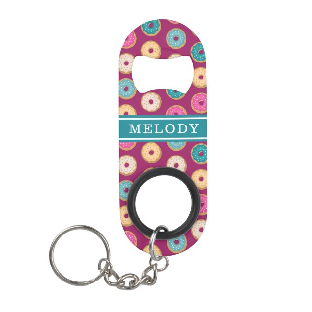 Whimsical Doughnut Pattern on Purple (Front)
