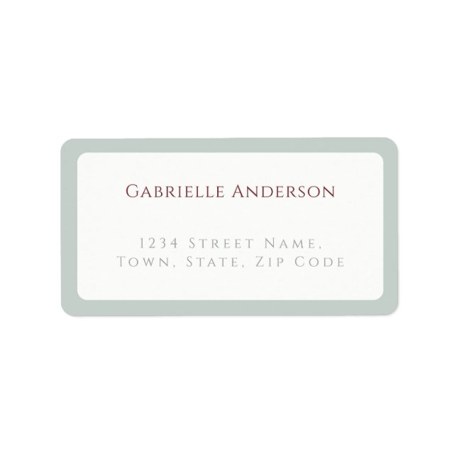 Whimsical Dove Grey Wedding  Label (Front)