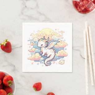 Whimsical Dragon Baby Shower Napkin