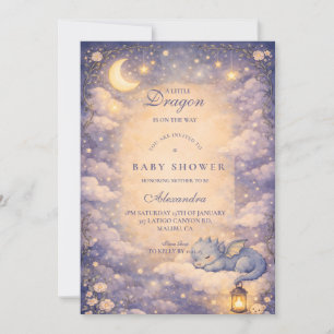 Whimsical Dragon Fantasy Baby Shower Invitation