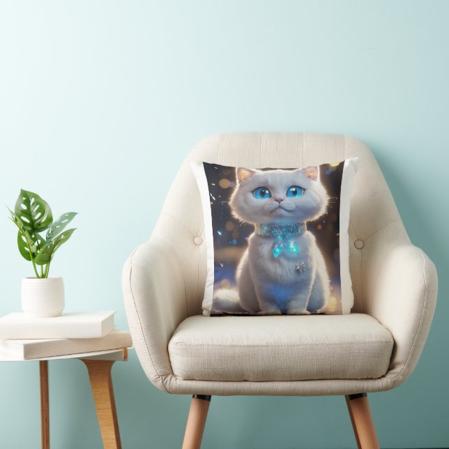 Whimsical Dragon Watercolor Pillow (Chair)