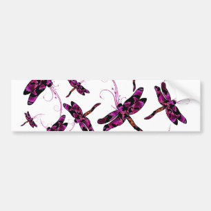 Whimsical Dragonflies Bumper Sticker