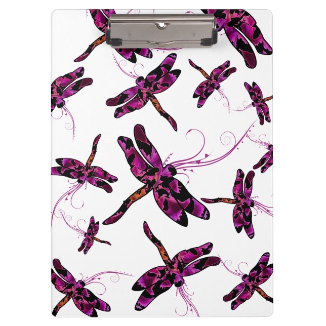 Whimsical Dragonflies Clipboard (Front)