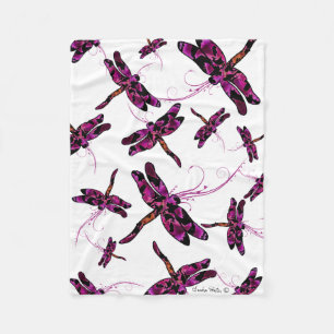 Whimsical Dragonflies Fleece Blanket