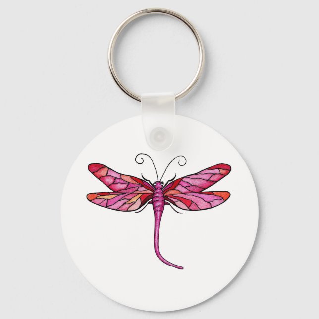 Whimsical Dragonflies Key Ring (Front)