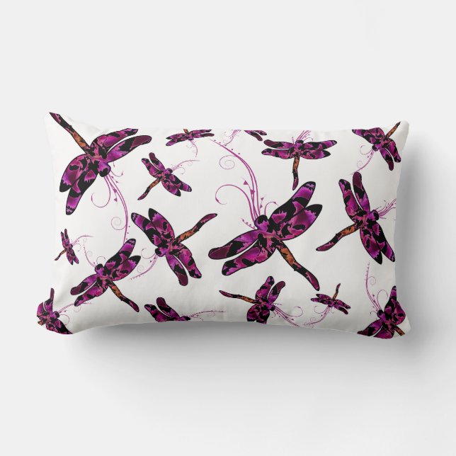 Whimsical Dragonflies  Lumbar Cushion (Front)