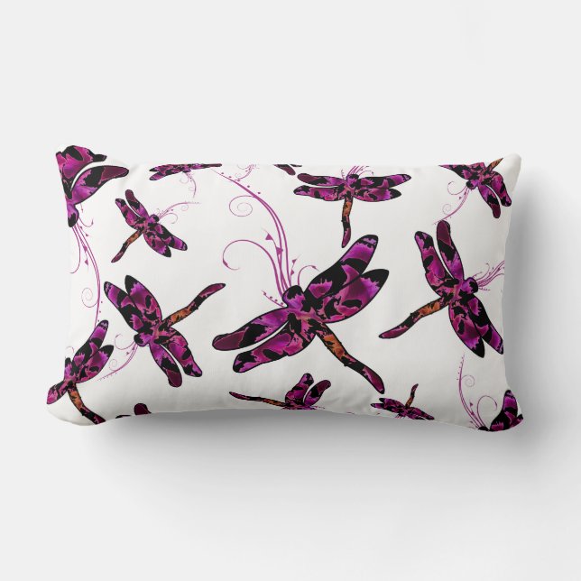 Whimsical Dragonflies Lumbar Cushion (Front)