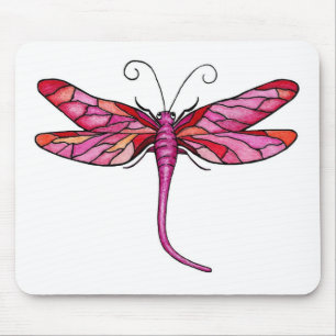 Whimsical Dragonflies Mouse Pad