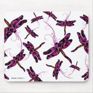 Whimsical Dragonflies Mouse Pad