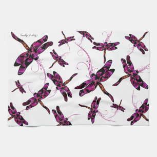 Whimsical Dragonflies Tea Towel