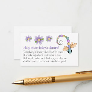Whimsical Dragonfly Books for Baby  Enclosure Card