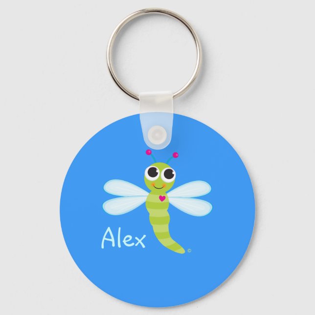 Whimsical Dragonfly Key Ring (Front)