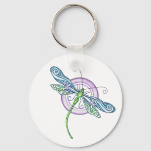 Whimsical Dragonfly Key Ring