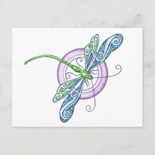 Whimsical Dragonfly Postcard
