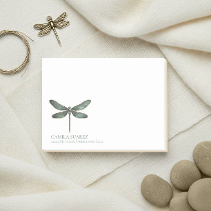 Whimsical Dragonfly Sage Green ID1310 Post-it Notes