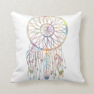 Whimsical Dream Catcher Watercolor Cushion