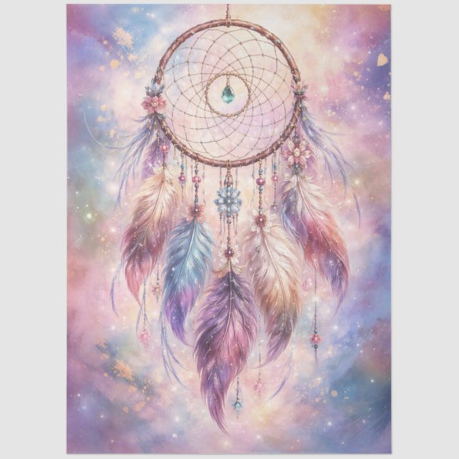 Whimsical Dreamcatcher Decoupage Tissue Paper (Front)
