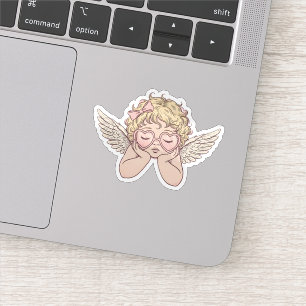 Whimsical Dreamscape Cherub with Hear