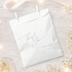 Whimsical Dusty Blue Baby Shower Thank You Favour Bag