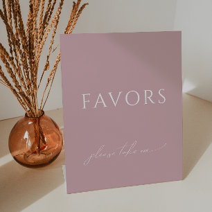 Whimsical Dusty Rose Baby Shower Favours Pedestal Sign
