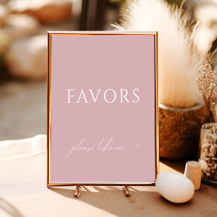 Whimsical Dusty Rose Baby Shower Favours Sign