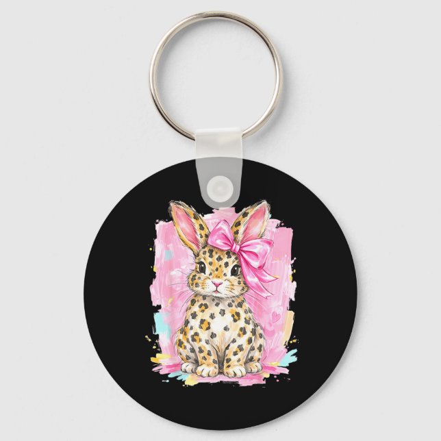 Whimsical Easter Bunny Key Ring (Front)