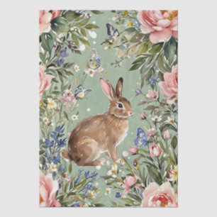 Whimsical Easter Bunny Watercolor Tissue Paper