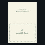 Whimsical Editable Guest Name Wedding Place Card<br><div class="desc">Add a charming touch to your reception with this whimsical wedding place card featuring elegant handwritten style typography and a soft, romantic look. Perfect for wedding seating arrangements, guest name cards, reception tables, and dinner place settings, this editable place card helps guide guests while elevating your table styling. Ideal for...</div>