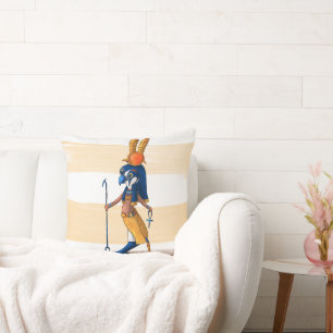 Whimsical Egyptian Mermaid Cushion