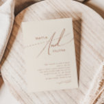 Whimsical Elegant Desert | Beige Wedding Invitation<br><div class="desc">This whimsical elegant desert | beige wedding invitation is perfect for your simple rustic western beige and terracotta earth tones wedding. The neutral earthy boho colour palette is vintage southwestern with a modern retro feel. The script is a delicate minimalist handwritten calligraphy that is quite elegant and romantic. The product...</div>