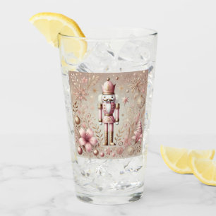 Whimsical Elegant Pink and Gold Pastel Nutcracker Glass