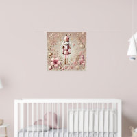 Whimsical Elegant Pink and Gold Pastel Nutcracker