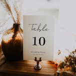 Whimsical & Elegant Script Elegance Wedding Table Number<br><div class="desc">Modern and elegant design printed Whimsical & Elegant Script Elegance Wedding Table Number that can be customised with your text and add each table number card to your cart, one by one. Please click the "Customise it" button and use our design tool to modify this template. Check out the Graphic...</div>