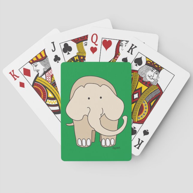 Whimsical Elephant  Playing Cards (Back)