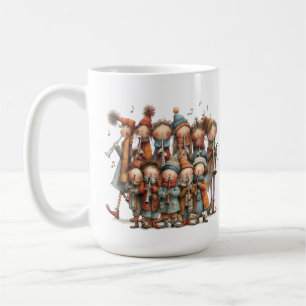 Whimsical Eleven Pipers Piping Christmas 15oz Coffee Mug