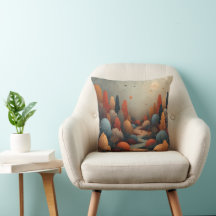 Whimsical Enchanted Forest Abstract Landscape