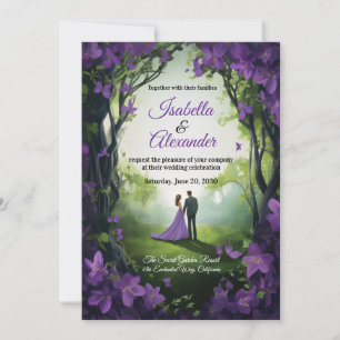 Whimsical Enchanted Secret Garden Wedding  Invitation