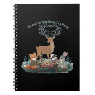 Whimsical Enchanted Woodland Tea Party Animals Notebook