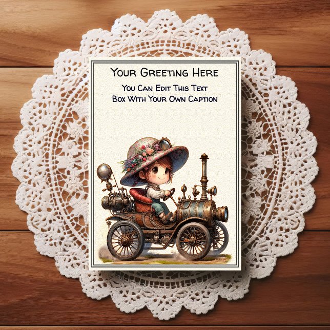 Whimsical Everyday Sentiment Steampunk Art   Postcard (Creator Uploaded)