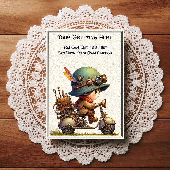Whimsical Everyday Sentiment Steampunk Art   Postcard (Creator Uploaded)